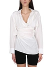Alexander Wang Shirt With Draped Neckline In White