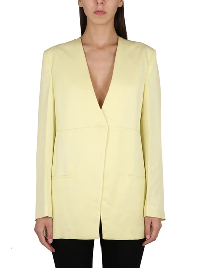 Jil Sander Jacket With Back Slit In Yellow