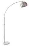 Adesso Lighting Astoria Arc Floor Lamp In Brushed Steel