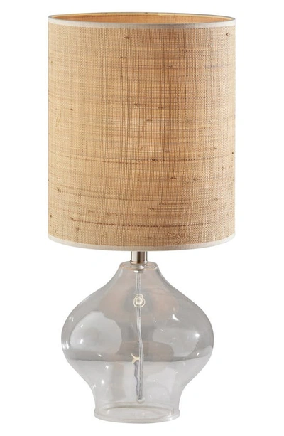 Adesso Lighting Emma Table Lamp In Clear Glass / Steel Neck