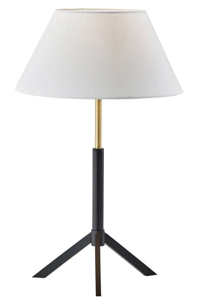 Adesso Lighting Harvey Table Lamp In Black W/ Brass Accents
