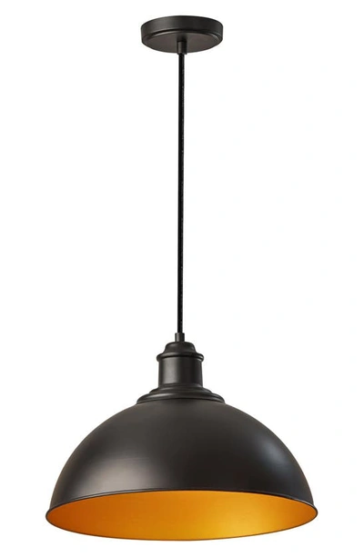 Adesso Lighting Wallace Pendant Light In Black/ Gold