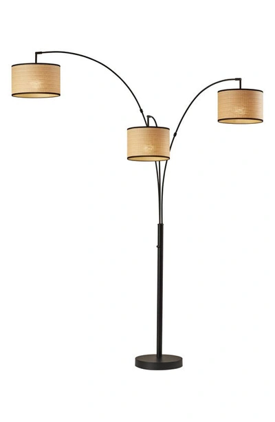 Adesso Lighting Bowery 3-arm Arc Lamp In Black