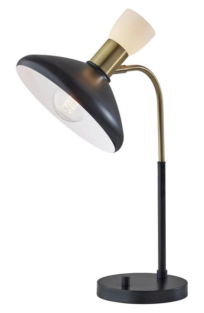 Adesso Lighting Patrick Desk Lamp In Black W/ Brass Accents