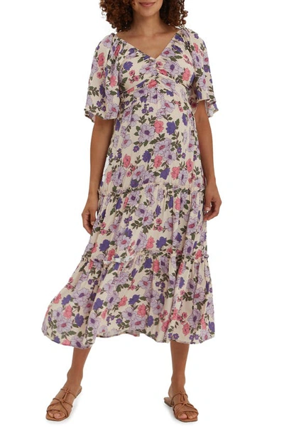 Nom Maternity Graciea-line Dress In Flora