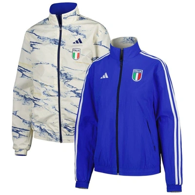 Adidas Originals Adidas Blue Italy National Team Anthem Reversible Full-zip Jacket