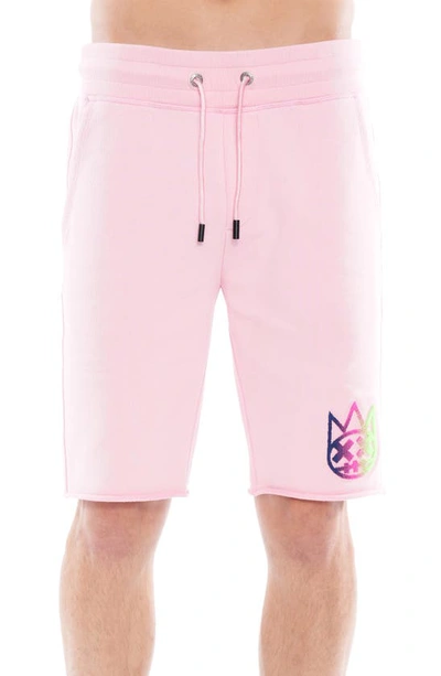 Cult Of Individuality Cutoff Sweat Shorts In Candy Pink