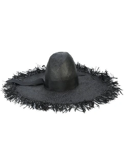Gigi Burris Millinery Ete Woven Hat - Black