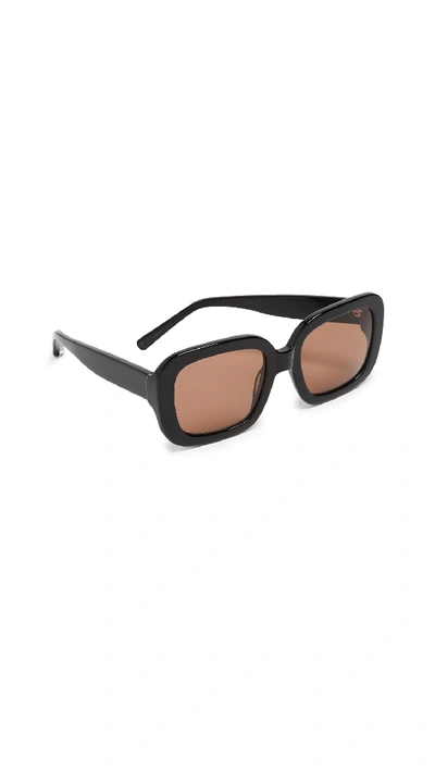 Elizabeth And James Haley 54mm Square Sunglasses - Black/ Brown In Black/brown