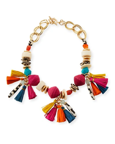 Akola Short Multi-bead & Tassel Necklace