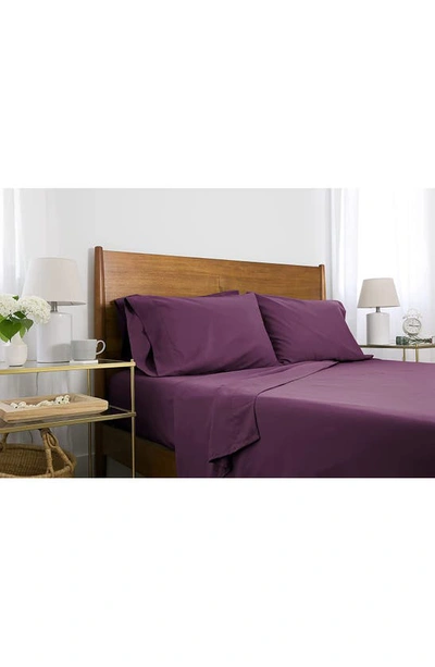 Southshore Fine Linens Southshore Essentials Double Brushed 100 Gsm Sheet Set In Purple