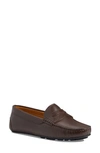 Marc Joseph New York Naples Penny Loafer In Brown Grainy