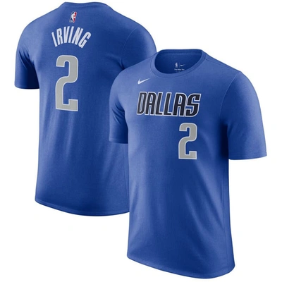 Nike Kyrie Irving Blue Dallas Mavericks Icon 2022/23 Name & Number T-shirt