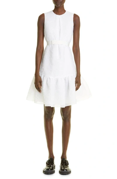 Erdem Maple Drop-waist Organza Cloque Dress In White