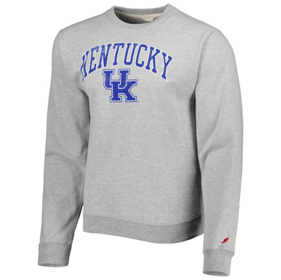 League Collegiate Wear Grey Kentucky Wildcats 1965 Arch Essential Fleece Pullover Sweatshirt