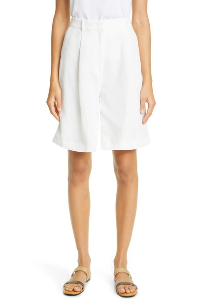 Fabiana Filippi Linen Blend Bermuda Shorts In White