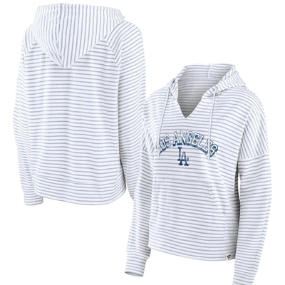 Fanatics Branded White Los Angeles Dodgers Striped Arch Pullover Hoodie