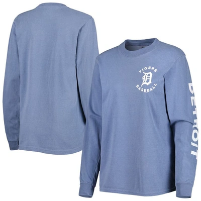 Soft As A Grape Blue Detroit Tigers Team Pigment Dye Long Sleeve T-shirt