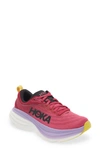 Hoka Bondi 8 Running Shoe In Cherries Jubilee/ Pink Yarrow