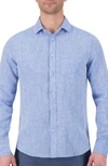 Report Collection Stretch Linen Dress Shirt In Chambray