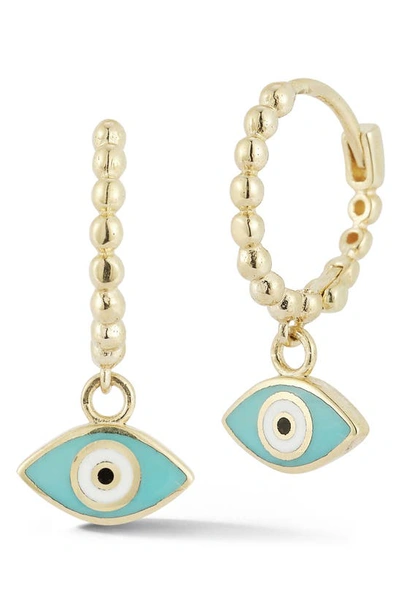 Ember Fine Jewelry 14k Yellow Gold Evil Eye Drop Earrings
