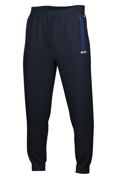 Hugo Authentic Cotton Lounge Joggers In Dark Blue