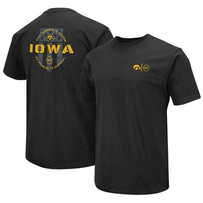 Colosseum Black Iowa Hawkeyes Oht Military Appreciation T-shirt