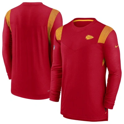 Nike Red Kansas City Chiefs Sideline Tonal Logo Performance Player Long Sleeve T-shirt