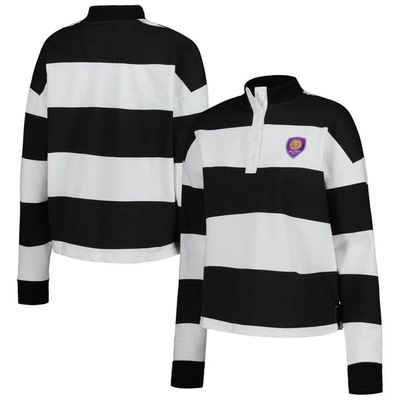 Antigua White Orlando City Sc Radical Rugby Stripe Long Sleeve T-shirt