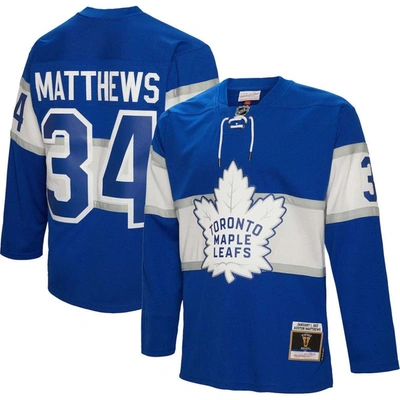 Mitchell & Ness Auston Matthews Blue Toronto Maple Leafs  2017 Winter Classic Blue Line Player Jerse
