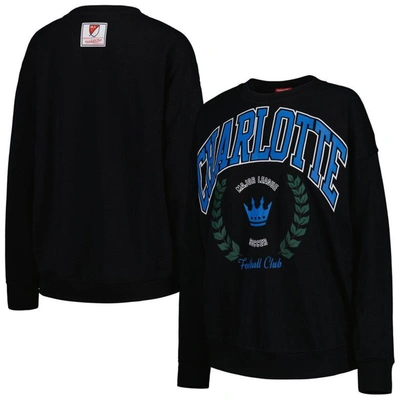 Mitchell & Ness Black Charlotte Fc Logo 2.0 Pullover Sweatshirt
