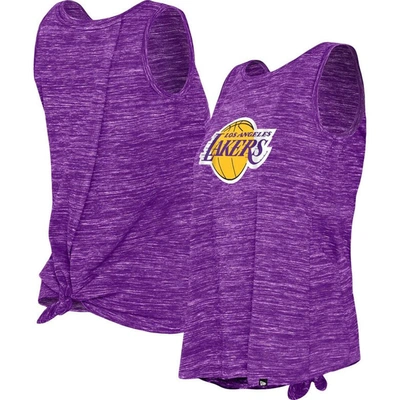 New Era Purple Los Angeles Lakers Space Dye Active Tank Top