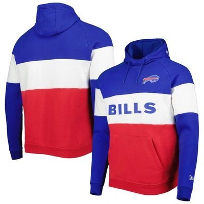 New Era Red Buffalo Bills Colorblock Current Pullover Hoodie