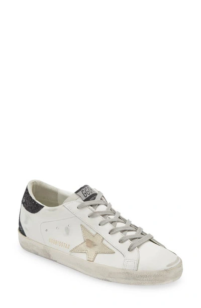 Golden Goose Super-star Low Top Sneaker In White/platinum/black