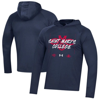 Under Armour Navy Saint Mary's Gaels 2023 On Court Bench Shooting Long Sleeve Hoodie T-shirt