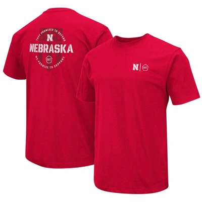 Colosseum Scarlet Nebraska Huskers Oht Military Appreciation T-shirt