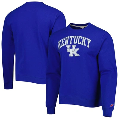 League Collegiate Wear Royal Kentucky Wildcats 1965 Arch Essential Fleece Pullover Sweatshirt