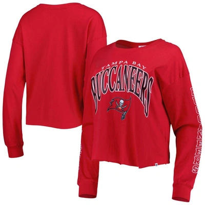 47 Brand '47 Red Tampa Bay Buccaneers Skyler Parkway Cropped Long Sleeve T-shirt