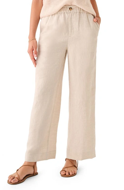 Faherty Monterey Linen Trousers In Flax