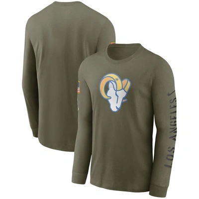 Nike Olive Los Angeles Rams 2022 Salute To Service Long Sleeve T-shirt