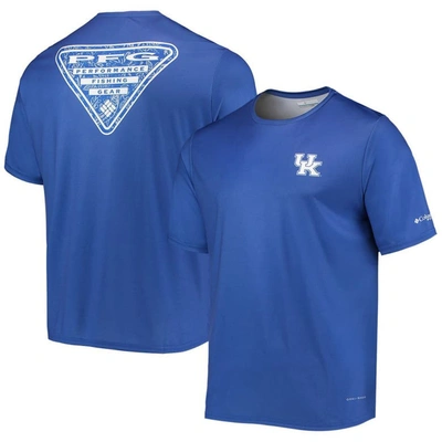 Columbia Royal Kentucky Wildcats Terminal Tackle Omni-shade T-shirt
