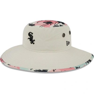 New Era Men's  Natural Chicago White Sox Retro Beachin' Bucket Hat