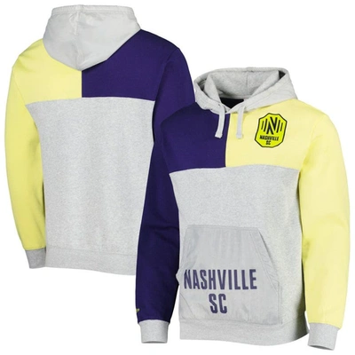 Mitchell & Ness Men's  Gray Nashville Sc Tie Breaker Pullover Hoodie