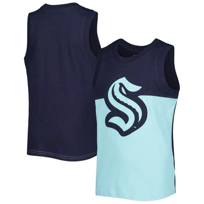 Outerstuff Kids' Youth Light Blue/dark Sea Blue Seattle Kraken Revitalize Tank Top In Teal