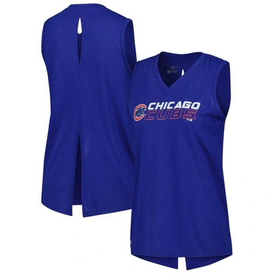 Levelwear Royal Chicago Cubs Paisley Chase V-neck Tank Top
