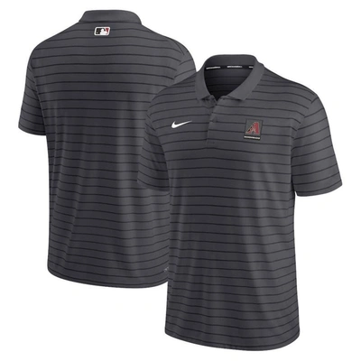 Nike Anthracite Arizona Diamondbacks Authentic Collection Striped Performance Pique Polo