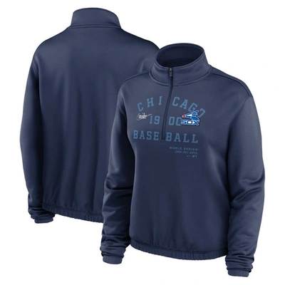 Nike Navy Chicago White Sox Rewind Splice Half-zip Sweatshirt