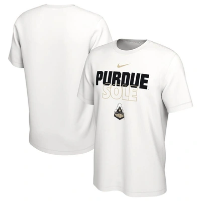 Nike White Purdue Boilermakers On Court Bench T-shirt