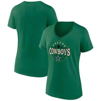 Fanatics Branded Green Dallas Cowboys Lucky Celtic V-neck T-shirt