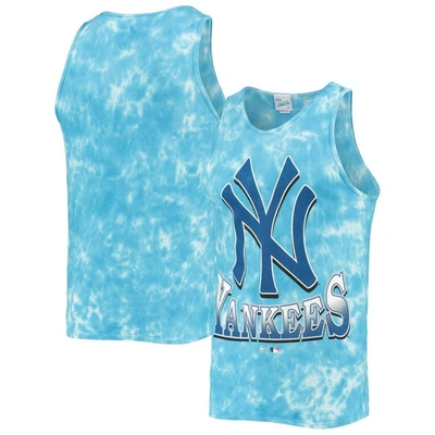 47 ' Blue New York Yankees Big Leaguer Tubular Tie-dye Tank Top
